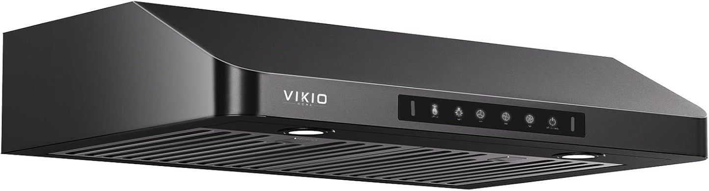 Range Hood 36 inch Under Cabinet, VIKIO HOME Hood Vents for Kitchen, Vent Hoods 36 inches with 980 CFM, 3 Speed Gesture Sensing, Teflon Coating, Non-stick and Easy to Clean, Black