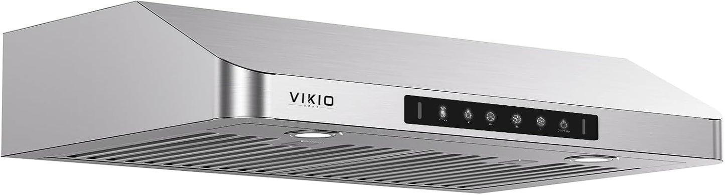 Range Hood 36 inch Under Cabinet, VIKIO HOME Hood Vents for Kitchen, Vent Hoods 36 inches with 980 CFM, 3 Speed Gesture Sensing, Teflon Coating, Non-stick and Easy to Clean, Black