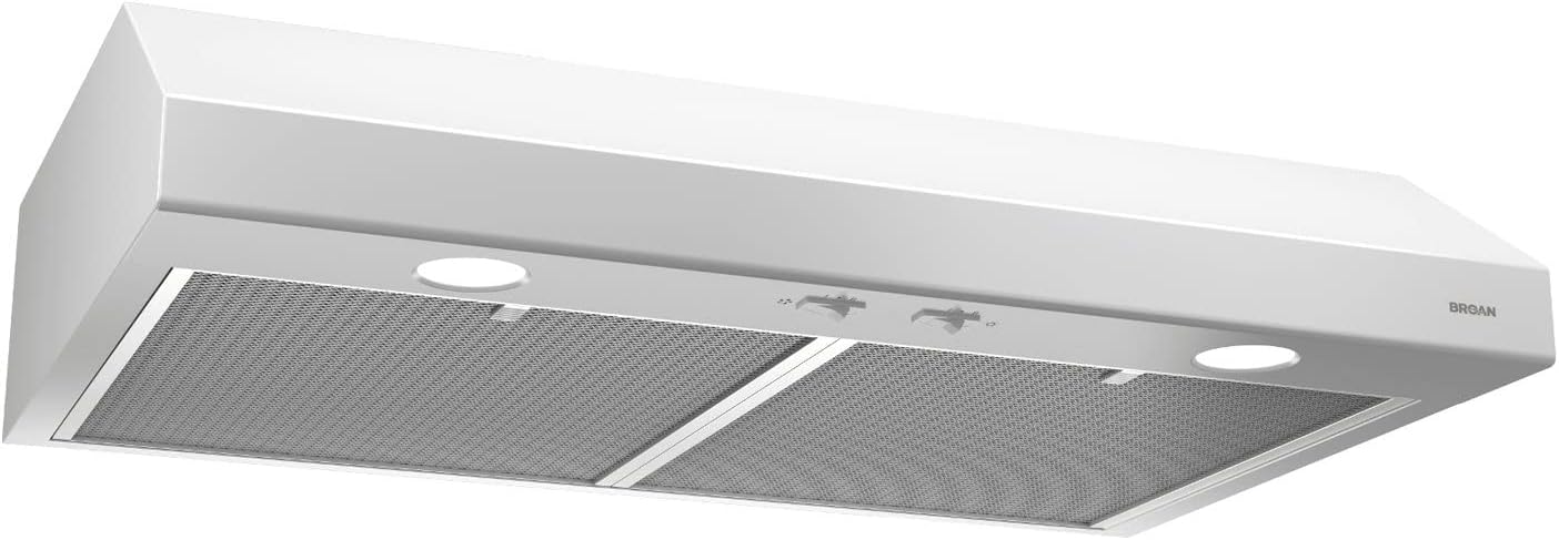 Broan-NuTone BCSD130SS Glacier Range Hood with Light, Exhaust Fan for Under Cabinet, Stainless Steel, 30-inch, 300 Max Blower CFM