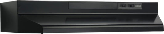 Broan-NuTone F403623 Exhaust Fan for Under Cabinet Two-Speed Four-Way Range Hood, 36-Inch, Black