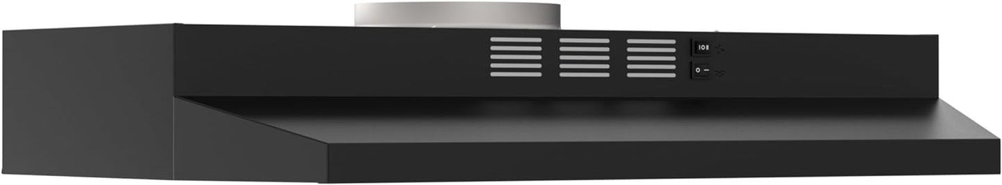 FIREGAS 30 inch Range Hood Under Cabinet, Ducted/Ductless Convertible Stainless Steel Kitchen Range Hood with Rocker Button Control, 2 Speed Exhaust Fan, 300 CFM Aluminum Filter Included