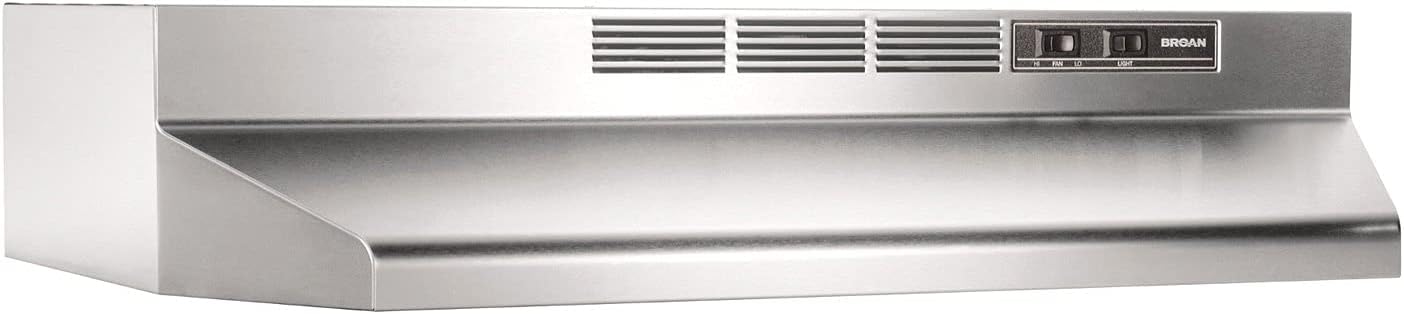 Broan-NuTone 412401 Non-Ducted Under-Cabinet Ductless Range Hood Insert, 24-Inch, White