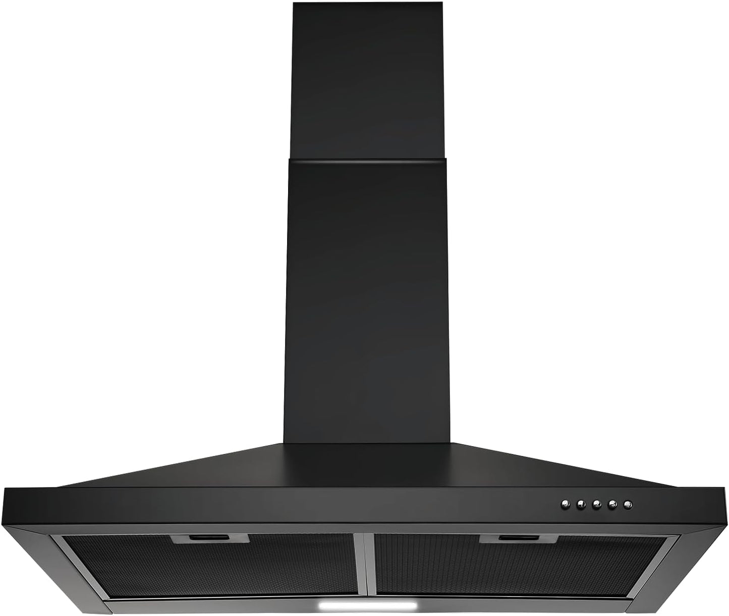 SNDOAS Black Range Hood 30 inch,Hood Vents for Kitchen with Ducted/Ductless Convertible,Vent Hoods 30 inch,Wall Mount Ductless Range Hood,Stainless Steel Kitchen Vent Hood with LED Light