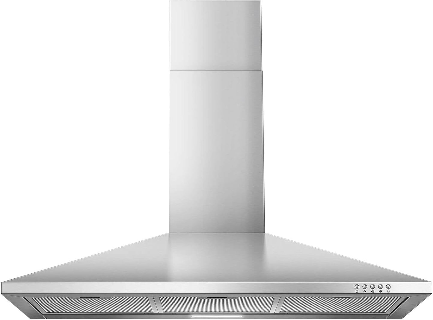 SNDOAS Range Hood 30 inch,Wall Mount Range Hood in Stainless Steel With Ducted/Ductless Convertible,Stove Vent Hood with Aluminum Filters,3 Speed Exhaust Fan,LED Light,Button Control