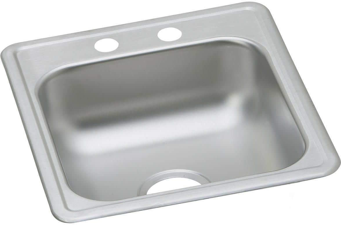 Elkay D11515 Dayton 15" Drop In Single Basin Stainless Steel Kitchen Sink - 1 Faucet Hole