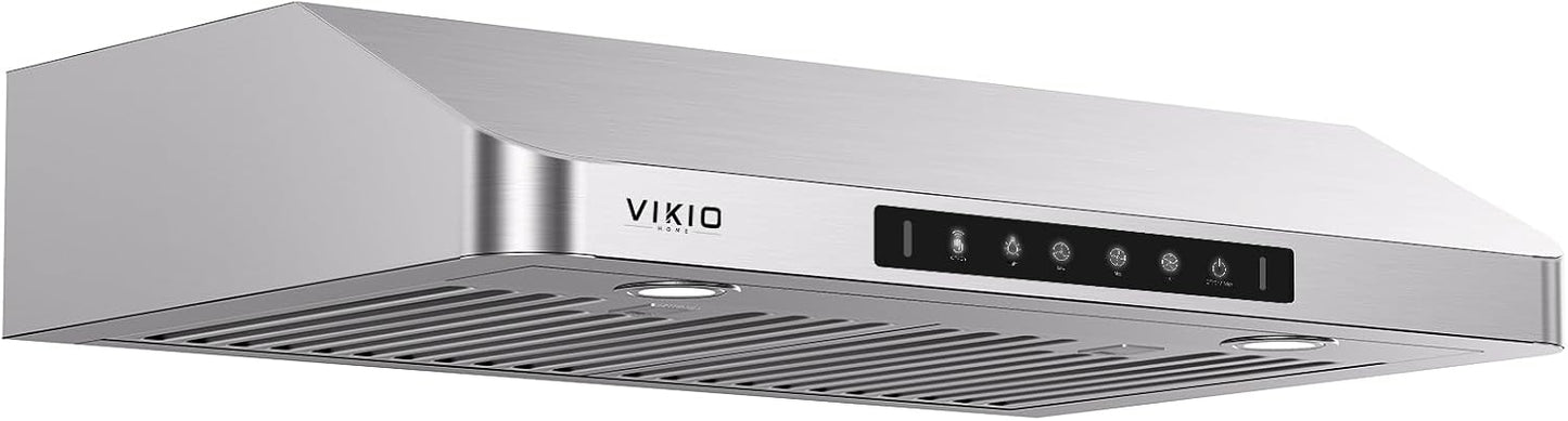 Range Hood 36 inch Under Cabinet, VIKIO HOME Hood Vents for Kitchen, Vent Hoods 36 inches with 980 CFM, 3 Speed Gesture Sensing, Teflon Coating, Non-stick and Easy to Clean, Black