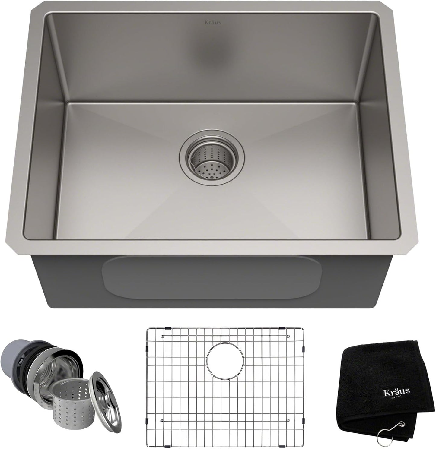 KRAUS Standart Pro 30 -inch Undermount Single Bowl 16 Gauge Stainless Steel Kitchen Sink, KHU100-30