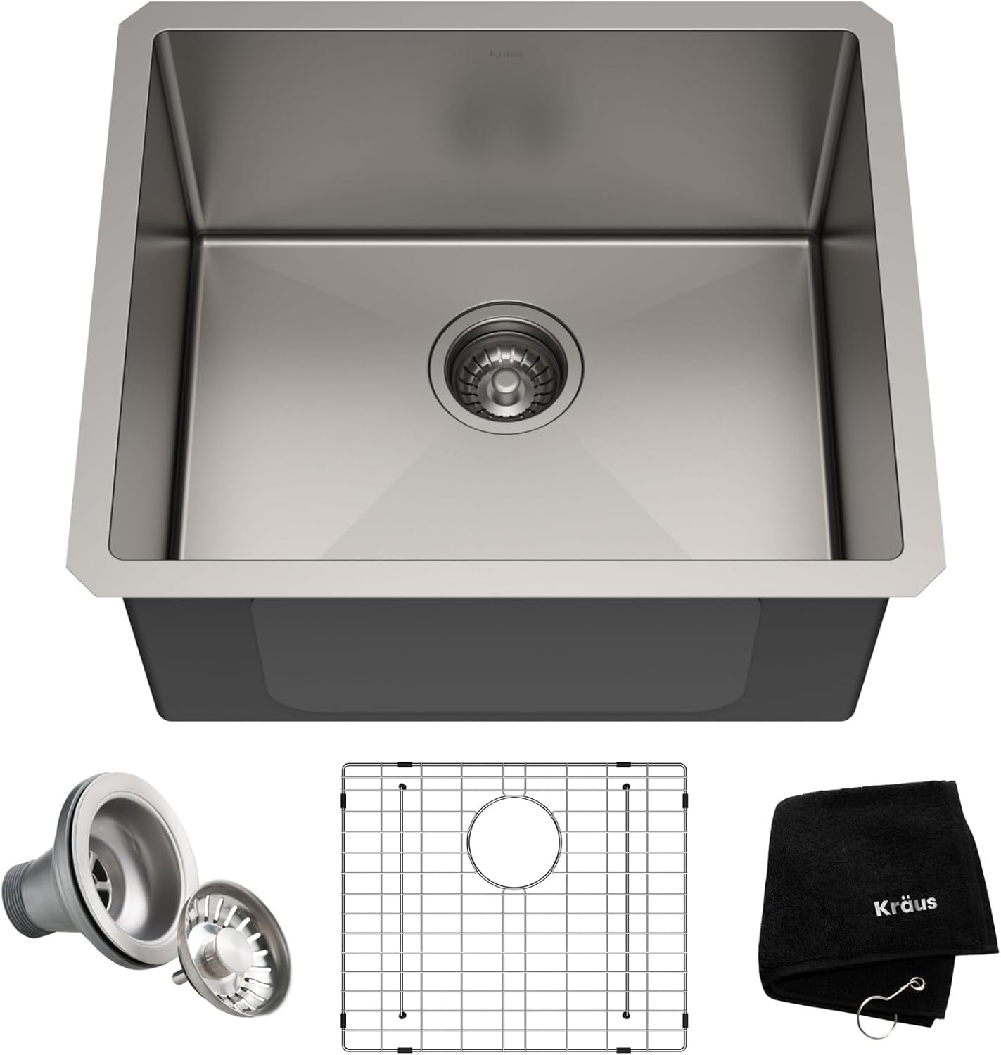 KRAUS Standart Pro 30 -inch Undermount Single Bowl 16 Gauge Stainless Steel Kitchen Sink, KHU100-30