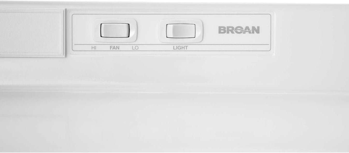 Broan-NuTone F403623 Exhaust Fan for Under Cabinet Two-Speed Four-Way Range Hood, 36-Inch, Black