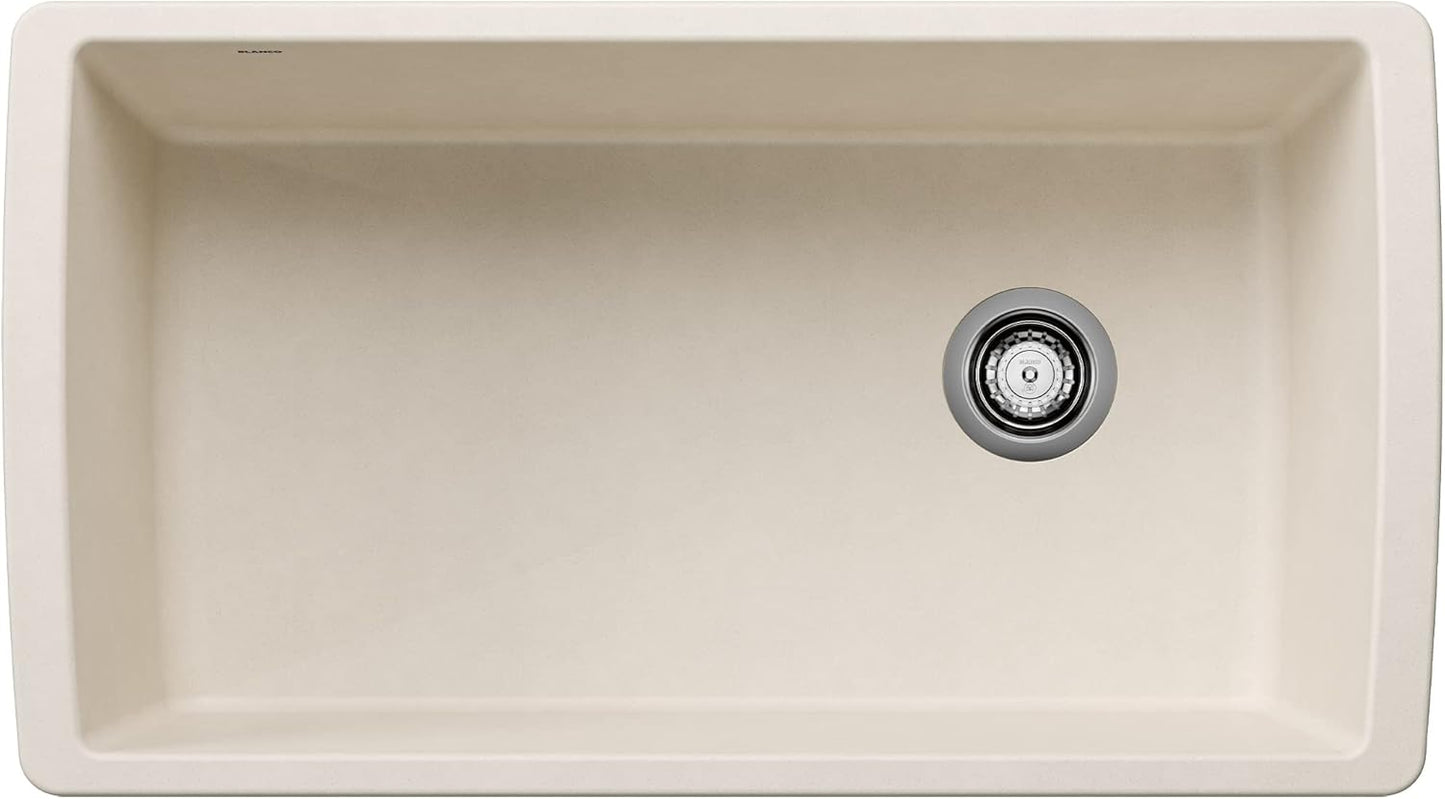 BLANCO, Trufle 441765 DIAMOND SILGRANIT Super Single Undermount Kitchen Sink, 33.5" X 18.5"