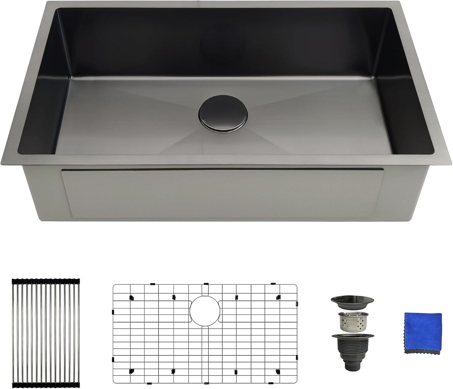 15 Inch Bar Sink Drop In - Delironexu 18 Gauge Stainless Steel Small Kitchen Sink, 15"x15" Single Bowl Square Wet Bar with Brushed Finish for Outdoor, RV, and Prep Use