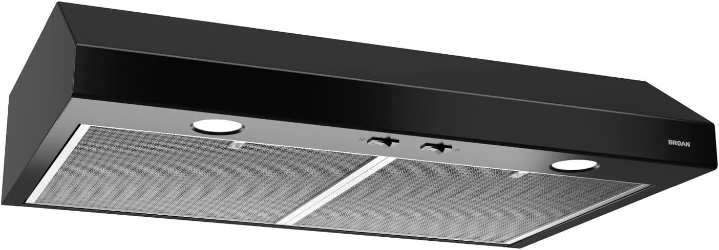 Broan-NuTone BCSD130SS Glacier Range Hood with Light, Exhaust Fan for Under Cabinet, Stainless Steel, 30-inch, 300 Max Blower CFM