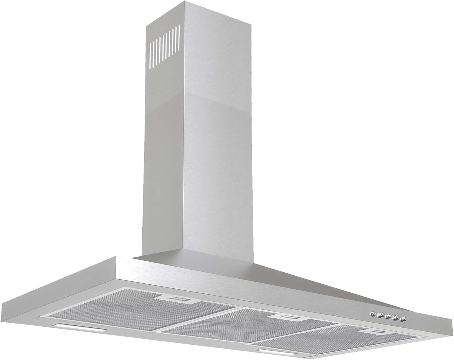 Range Hood, Range Hoods 30 inch Stainless Steel, 450 CFM Kitchen Hood with LED Light Baffle Filters, 3 Speed Exhaust Fan Vent Hood