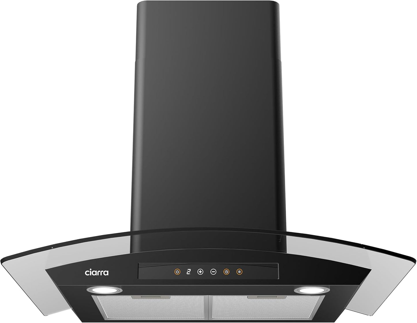 CIARRA Black Range Hood 30 inch with Carbon Filters 450 CFM Stove Vent Hood for Kitchen Auto Shut Off Function CAB75502-003