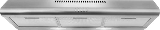 COSMO COS-5MU36 36 in. Delta Collection Ducted Under Cabinet Range Hood, Button Controls, Reusable Filters, LED Lights, Stainless Steel