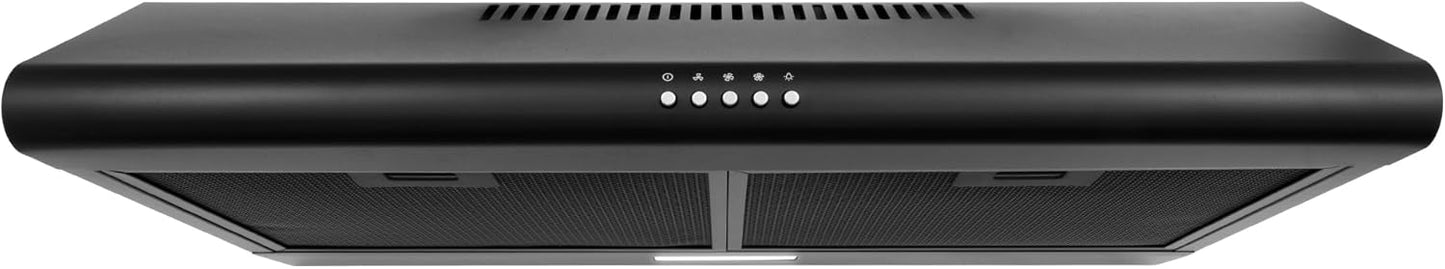 COSMO COS-5MU36 36 in. Delta Collection Ducted Under Cabinet Range Hood, Button Controls, Reusable Filters, LED Lights, Stainless Steel