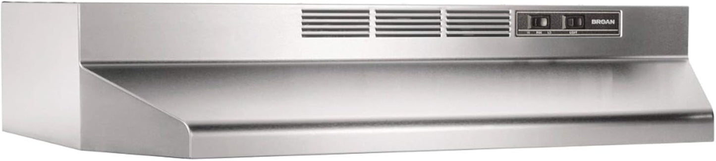 Broan-NuTone 412401 Non-Ducted Under-Cabinet Ductless Range Hood Insert, 24-Inch, White