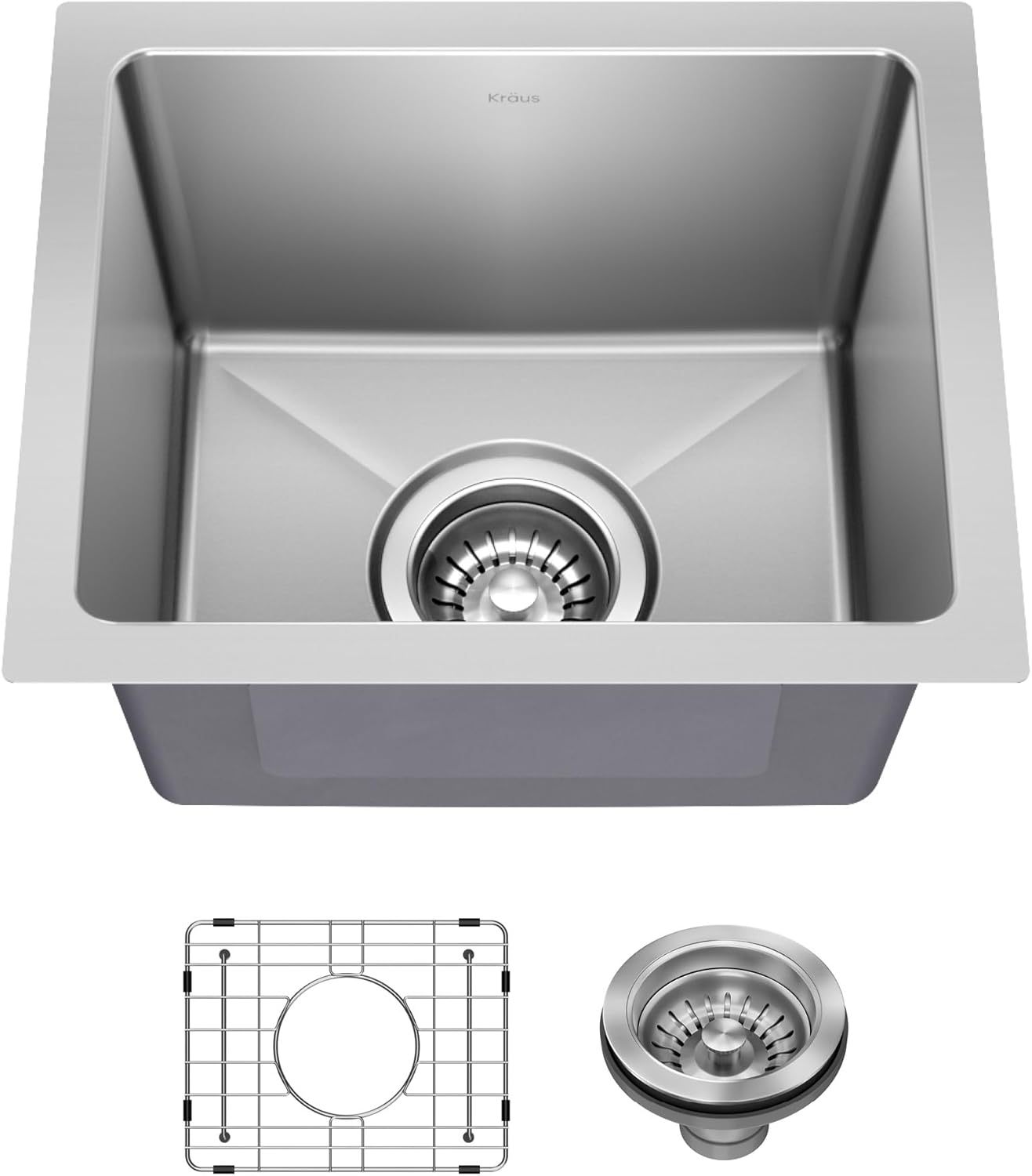 KRAUS Fairlane 33-inch Undermount Single Bowl 18-Gauge Stainless Steel Kitchen Sink, KHU640-33