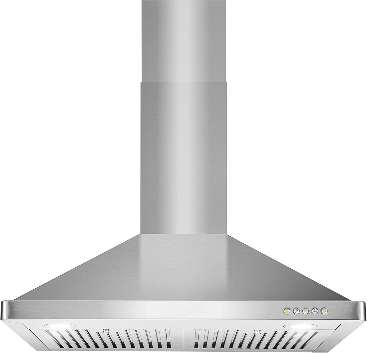 COSMO COS-63175S 30 in. Vista Collection 380 CFM Ducted Wall Mount Range Hood, Touch Controls, LED Lights, Stainless Steel