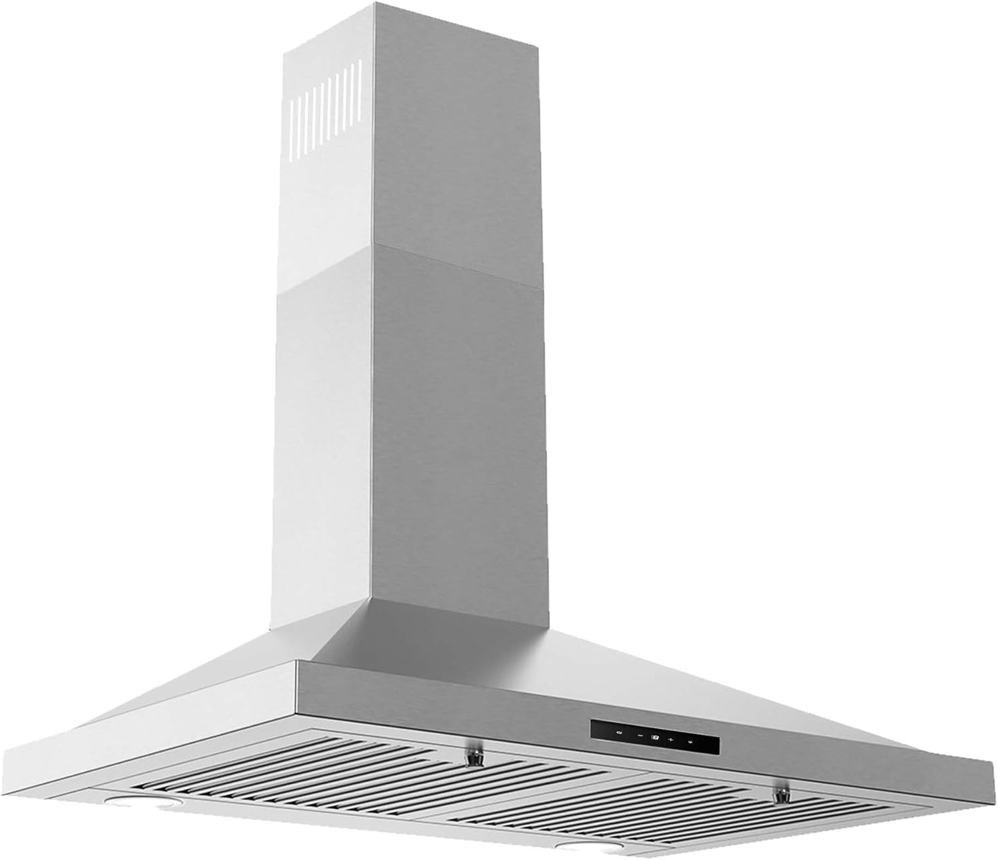 Range Hood, Range Hoods 30 inch Stainless Steel, 450 CFM Kitchen Hood with LED Light Baffle Filters, 3 Speed Exhaust Fan Vent Hood