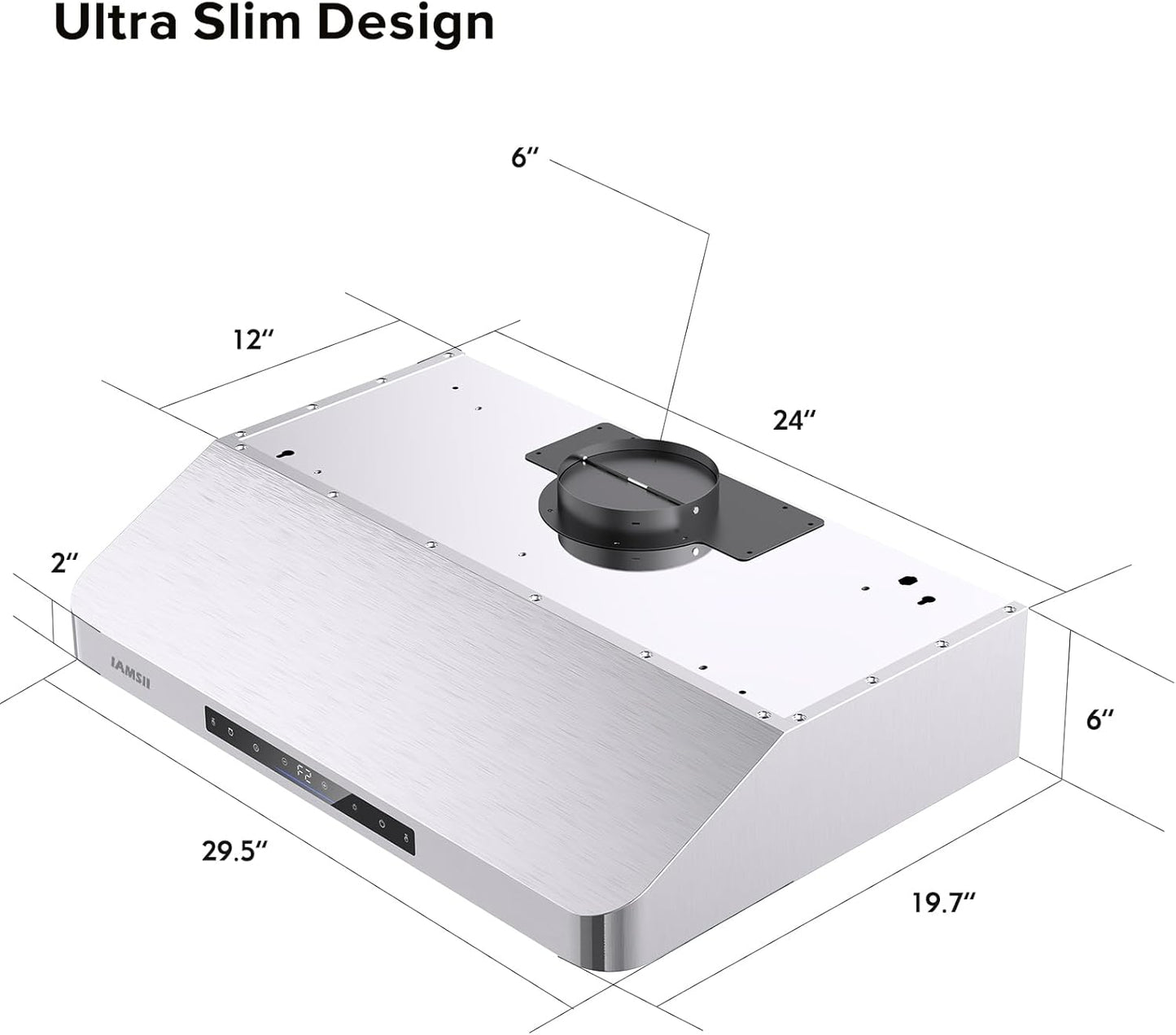 Under Cabinet Range Hood 30 Inch,900 CFM Stainless Steel Kitchen Stove Vent Hood with 4 Speed Exhaust Fan Gesture Sensing/Touch/Remote Control