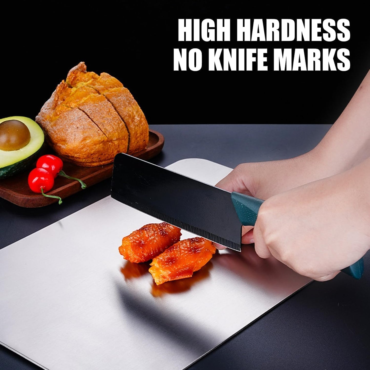 Titanium Cutting Board - 2025 New Upgrade 100% Pure Titanium Cutting Boards for Kitchen Double Sided Non Toxic Titanware Cutting Board,Hygiene Durable Dishwasher Safe Chopping Board (12"L x 9"W)