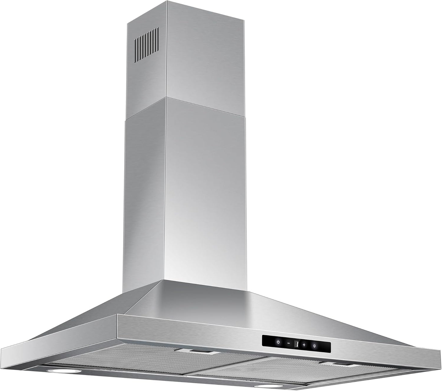 Range Hood, Range Hoods 30 inch Stainless Steel, 450 CFM Kitchen Hood with LED Light Baffle Filters, 3 Speed Exhaust Fan Vent Hood