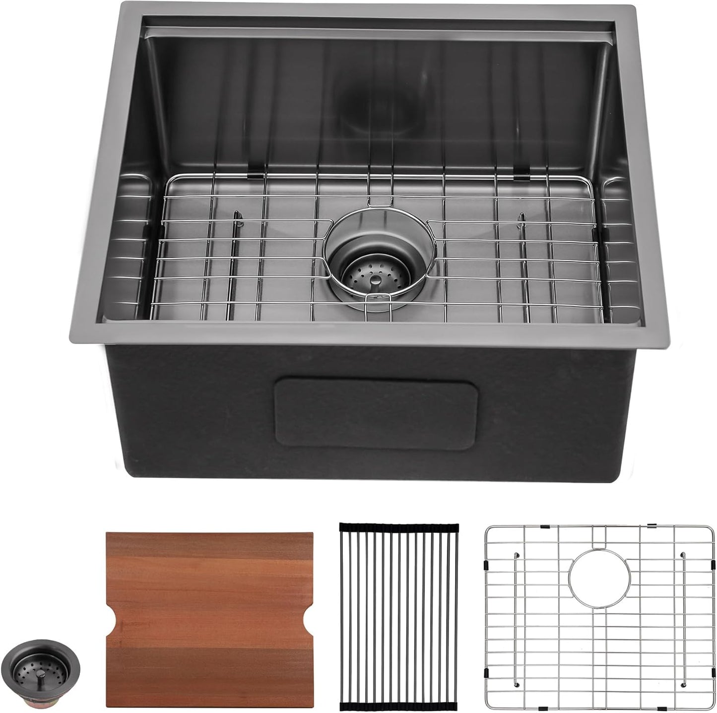 Sarlai 33 Undermount Sink Gold Stainless - 33" x19" Kitchen Sink Ledge Workstation Gold 16 Gauge Stainless Steel Deep Single Bowl Under Counter Rectangular Kitchen Sinks Basin