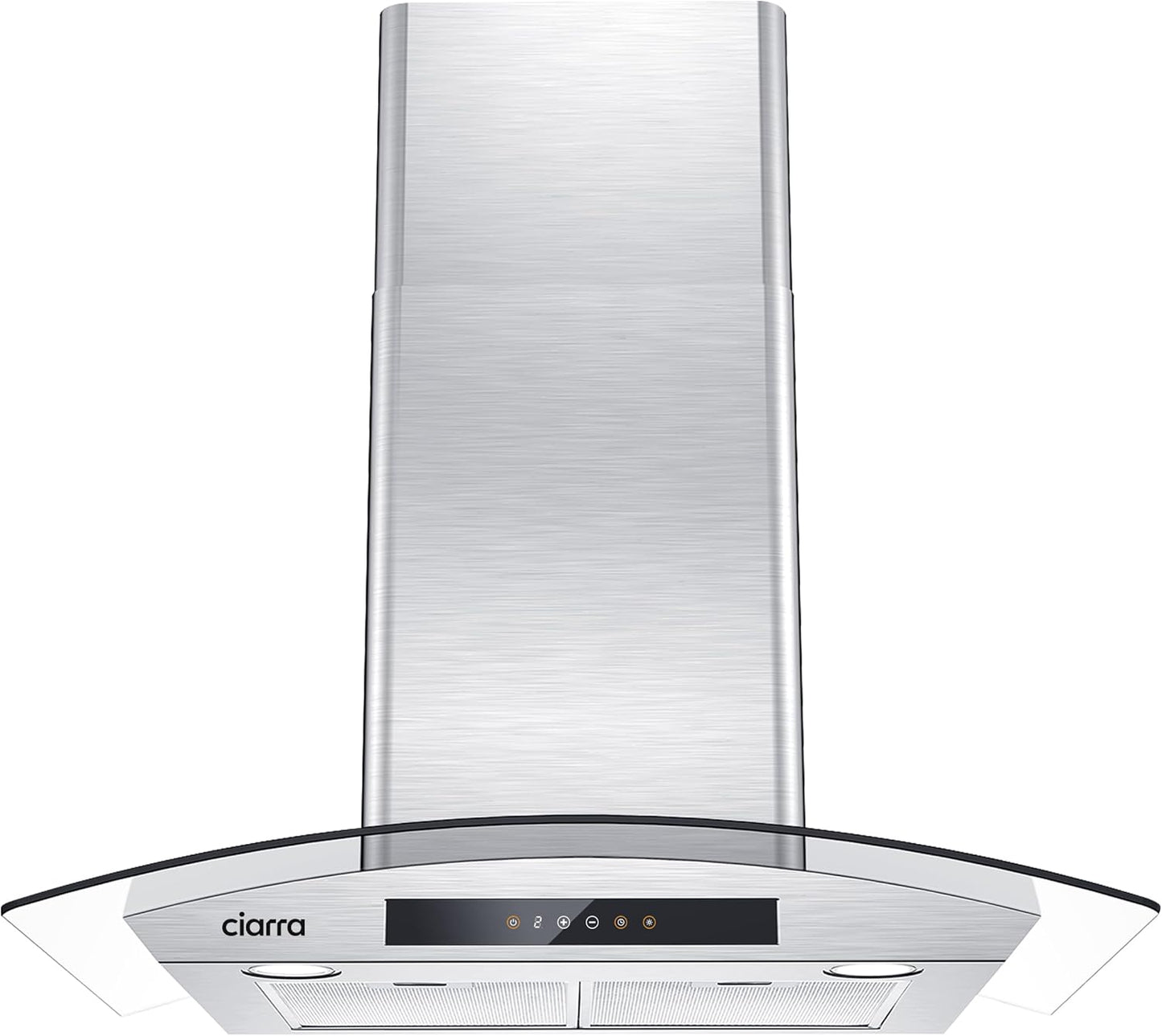 CIARRA Black Range Hood 30 inch with Carbon Filters 450 CFM Stove Vent Hood for Kitchen Auto Shut Off Function CAB75502-003