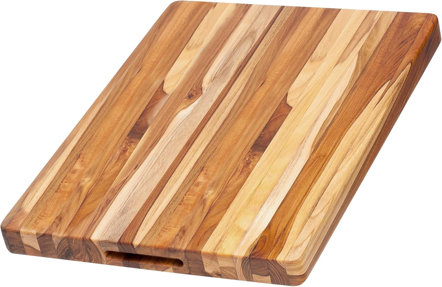 Teakhaus Cutting Board - Extra Large (XL) Wood Cutting Board with Grip Handles - Reversible Teak Edge Grain Wood - Knife Friendly - FSC Certified