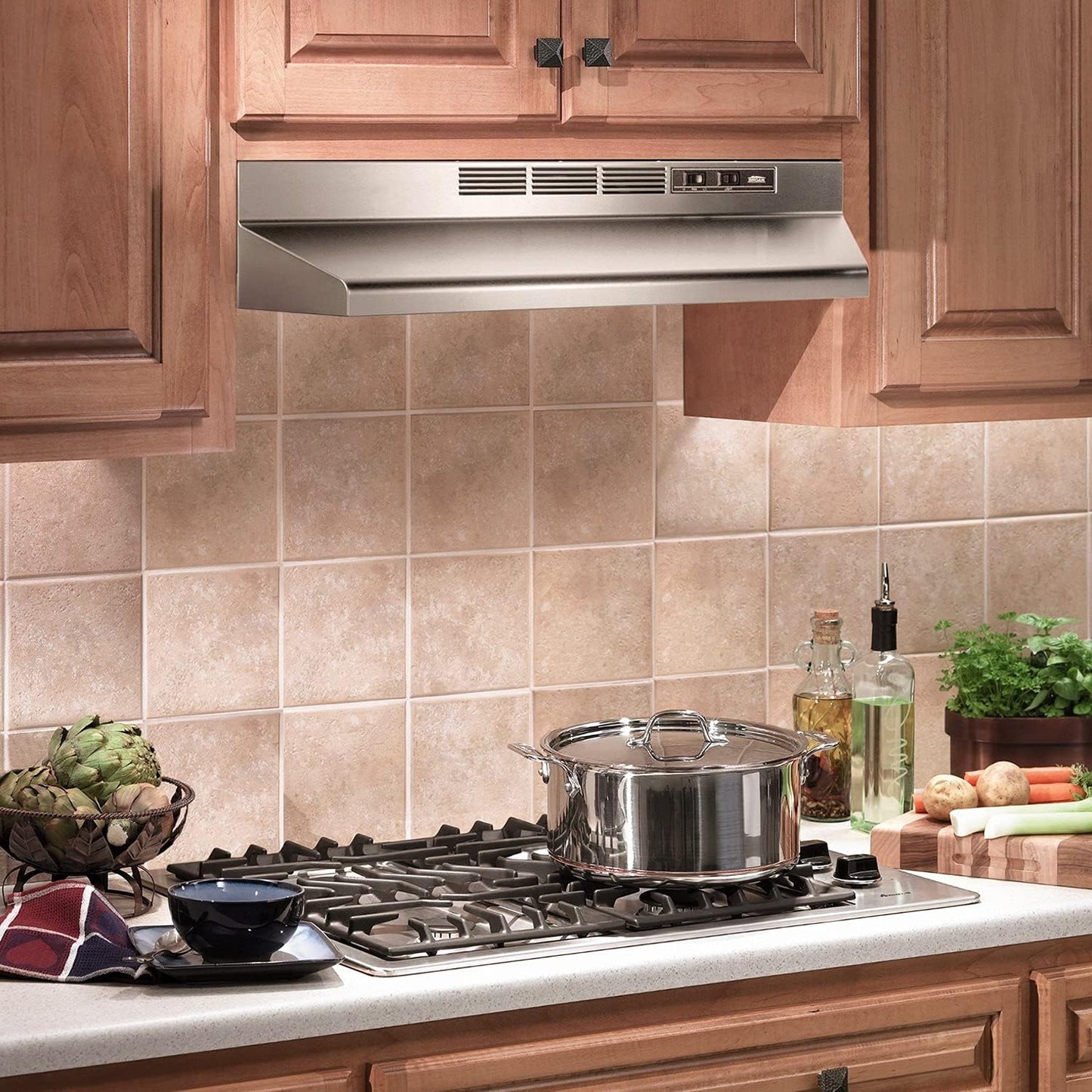 Broan-NuTone 412401 Non-Ducted Under-Cabinet Ductless Range Hood Insert, 24-Inch, White